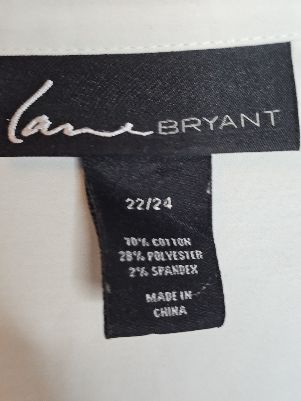 Lane Bryant Classic White Men's Button-Down Shirt - Picture 4 of 5